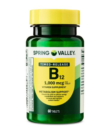 Spring Valley Suplemento de Vitamina B12 1000 mcg 60 Unidades
