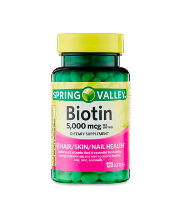 SPRING VALLEY BIOTIN DIETARY SUPPLEMENT, 5000 MG 120 COUNT