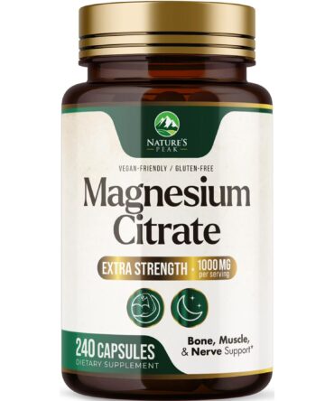 Citrato de Magnesio 1000 Mg - Suplemento de Magnesio  - Pastillas Complejos de Magnesio Extra Fuertes -  - 240 Cápsulas